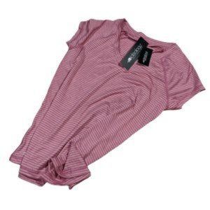 Ideology women's essentials striped v-neck t-shirt